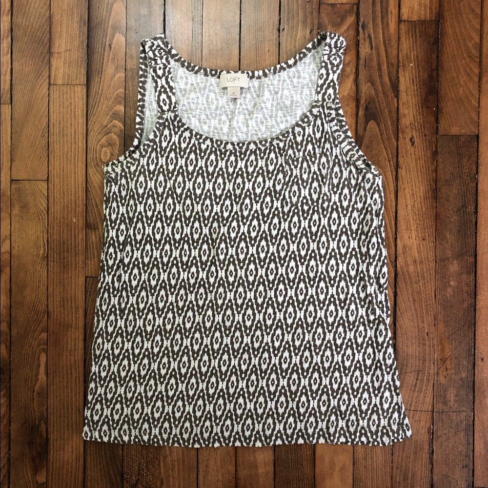 LOFT Brown & Cream Tank